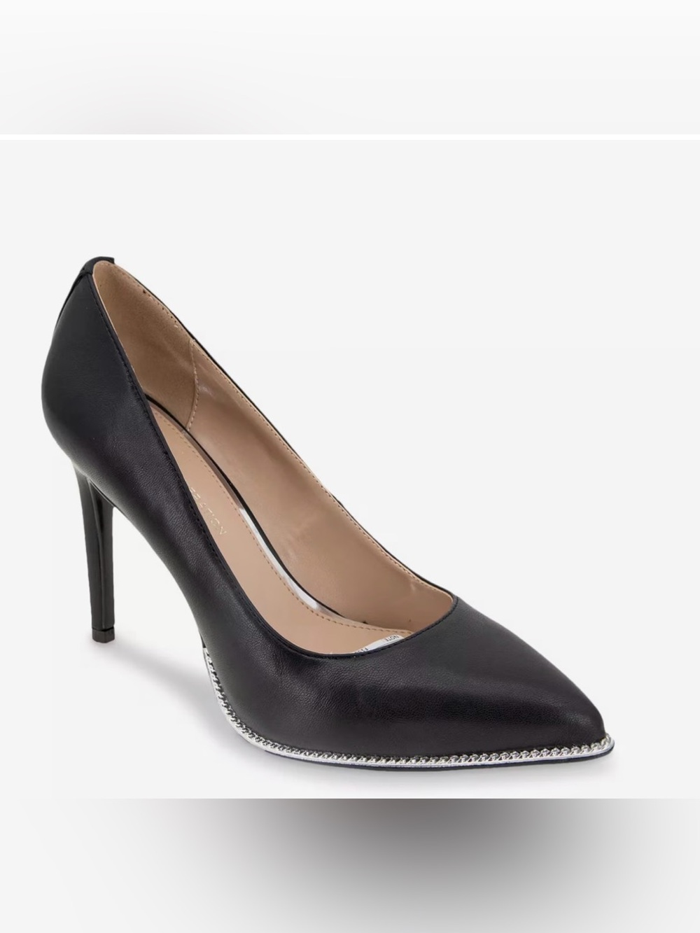 BCBGENERATION Black Harlia Heels with silver detail